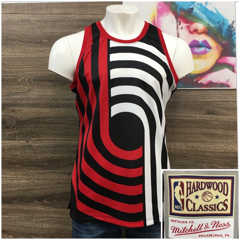 Mitchell & Ness Portland Trail Blazers Hardwood Classics Mesh Tank Top Mens L‎